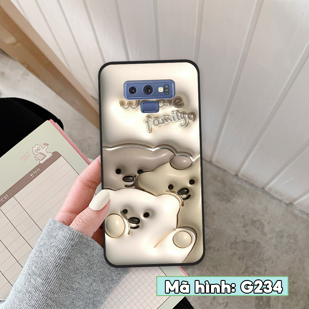 Ốp lưng Samsung Galaxy Note 8 / Note 9, ốp điện thoại samsung hình gấu 3D dễ thương, thời trang