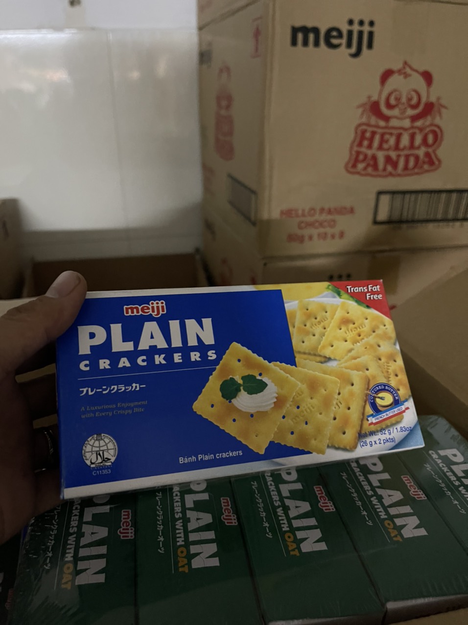 Bánh Meiji Plain Cracker hộp 104g