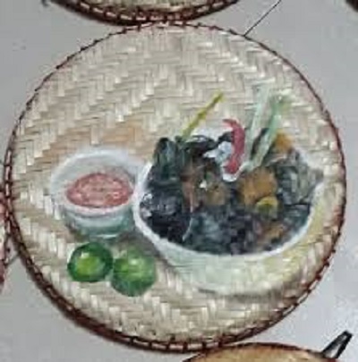Mẹt vẽ trang trí quán bún ốc