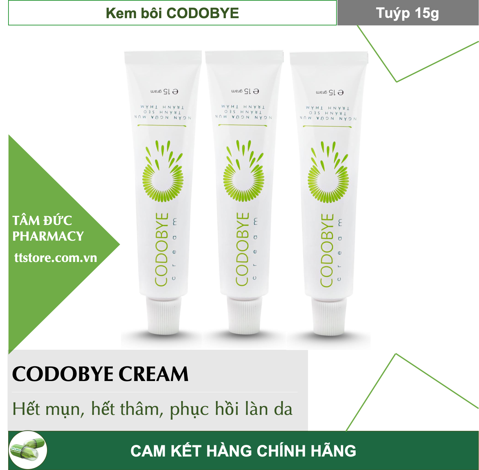 [HCM]CODOBYE CREAM - Kem bôi mụn 15g