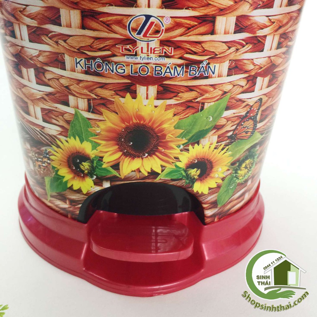 [HCM]Thùng đựng rác oval nhí có nắp đậy - 22cm