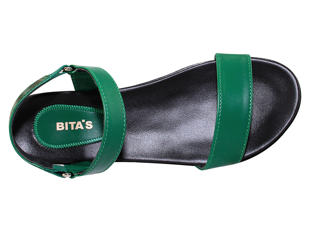Sandal đế bằng nữ Bita's SYN.272 (Đen + Kem + Xám + Xanh lá)