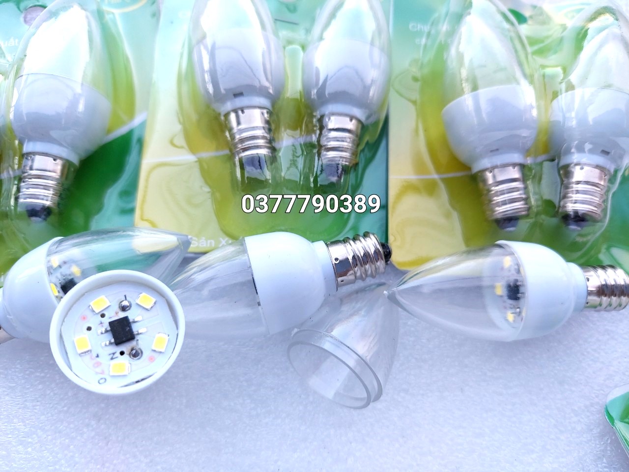 combo 10 bóng ớt led trắng