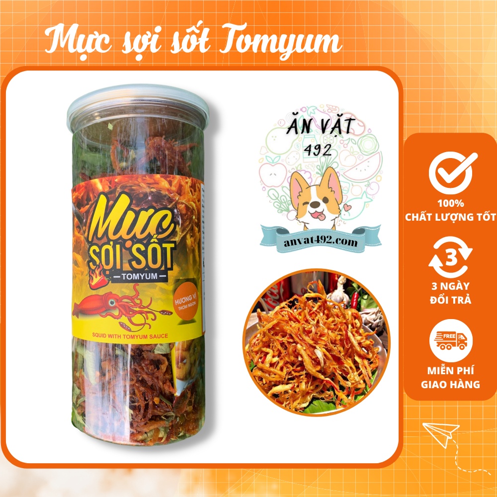 Mực sợi sốt tomyum 250g - ăn vặt 492