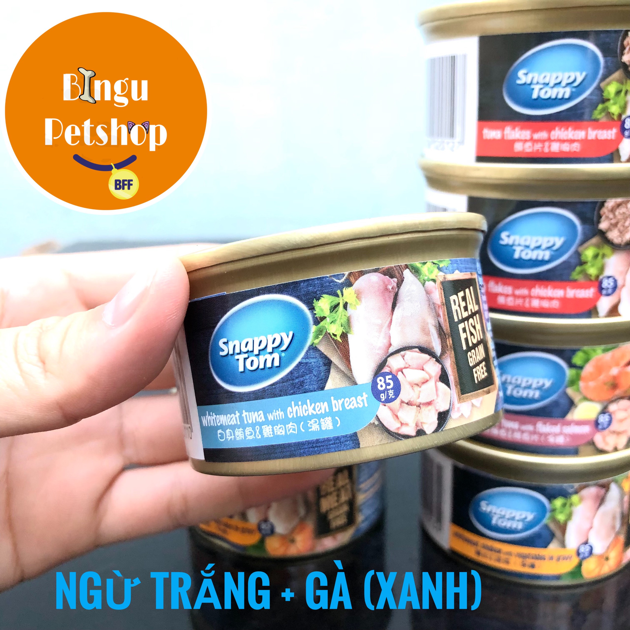[ĐỦ VỊ] Pate Lon Snappy Tom Premium 85g cho mèo - THÁI LAN