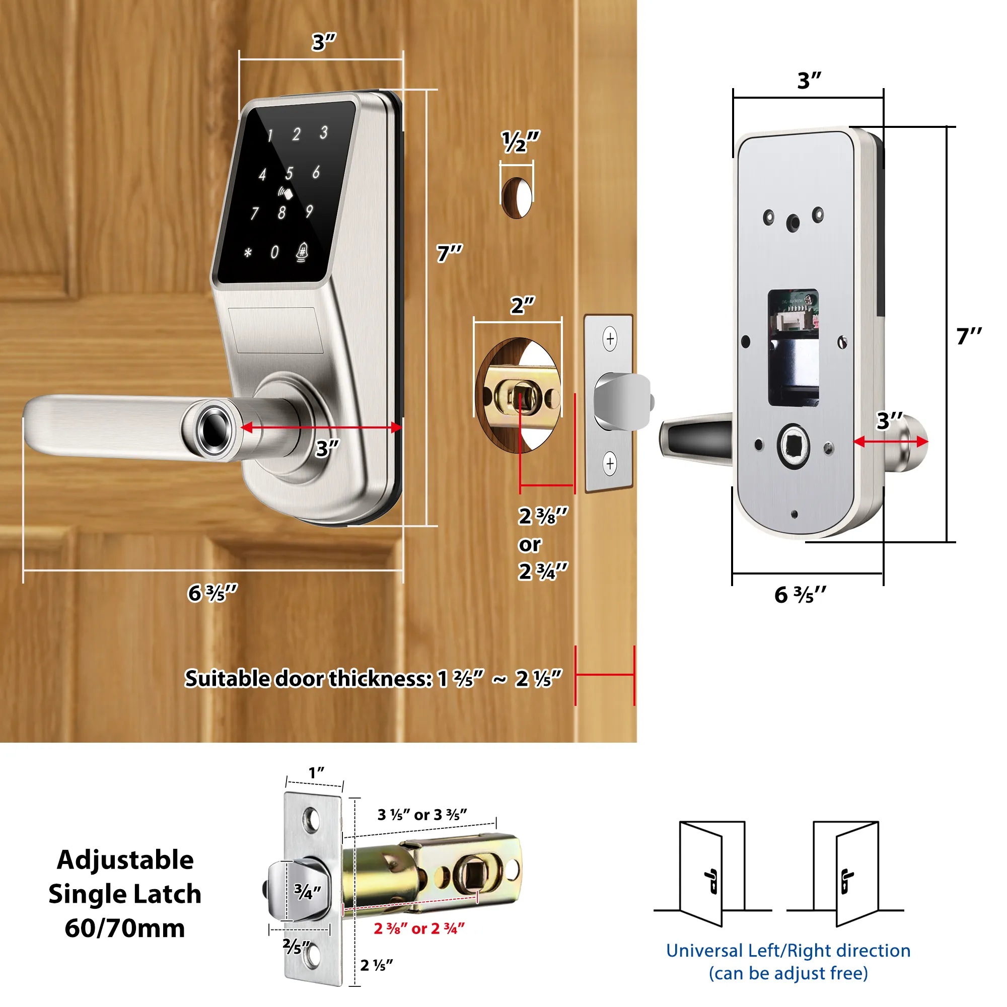 Khóa vân tay cửa gỗ, cửa phòng dùng app TTlock