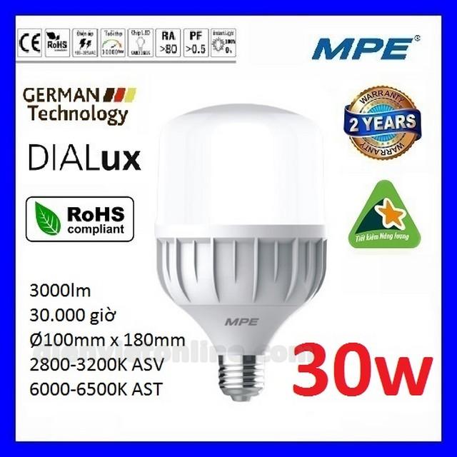 Bóng led bulb 30w cao cấp lbd2-30 mpe - shop uy tín và chất lượng