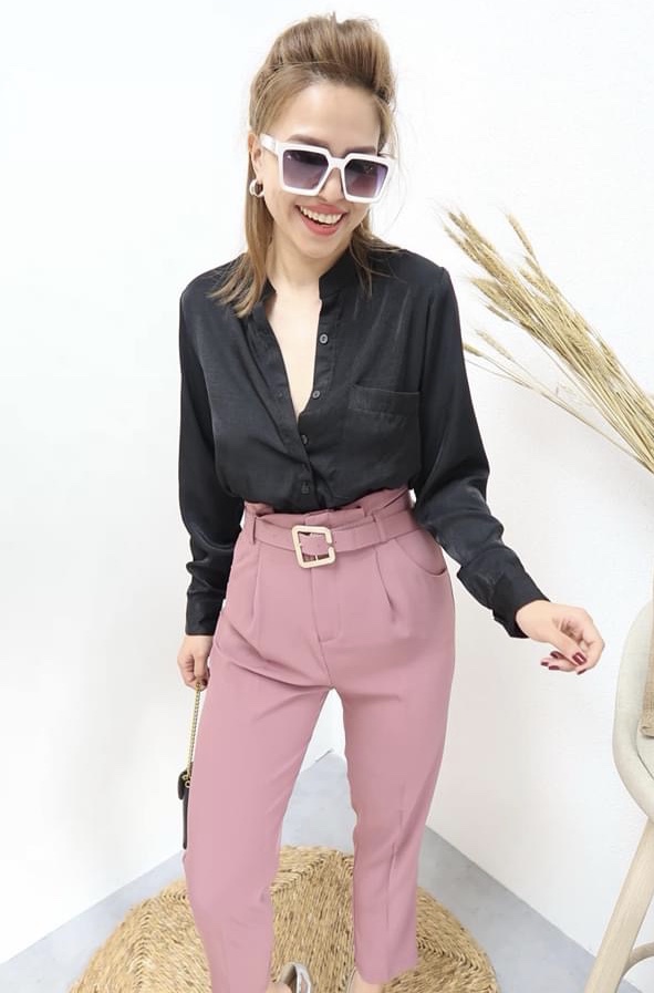 Áo sơ mi công sở lụa nhiều màu