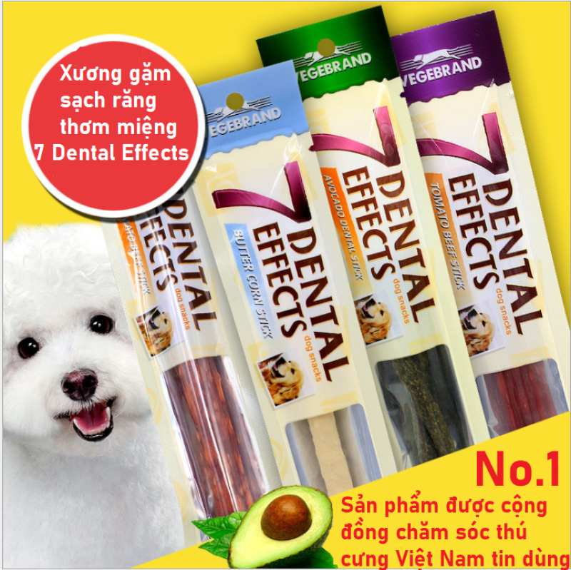 Xương gặm sạch răng thơm miệng cho chó 7 Dental Effects (15gr/cây) [CHĂM SÓC THÚ CƯNG]