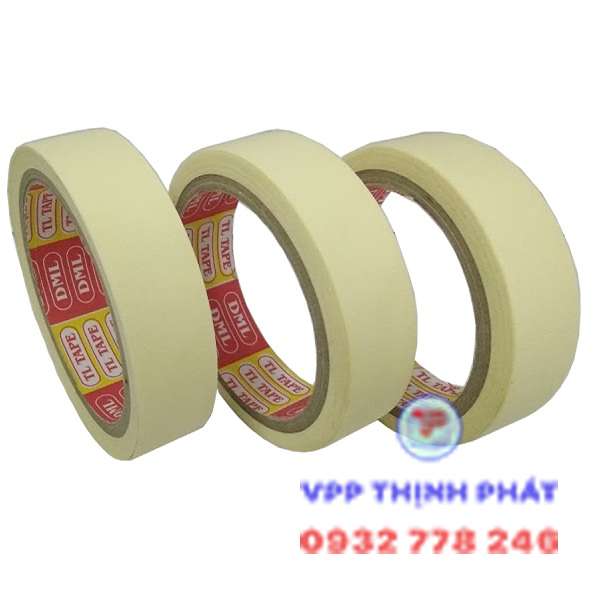 Băng keo giấy khổ 2.4cm (6 cuộn/12 cuộn)