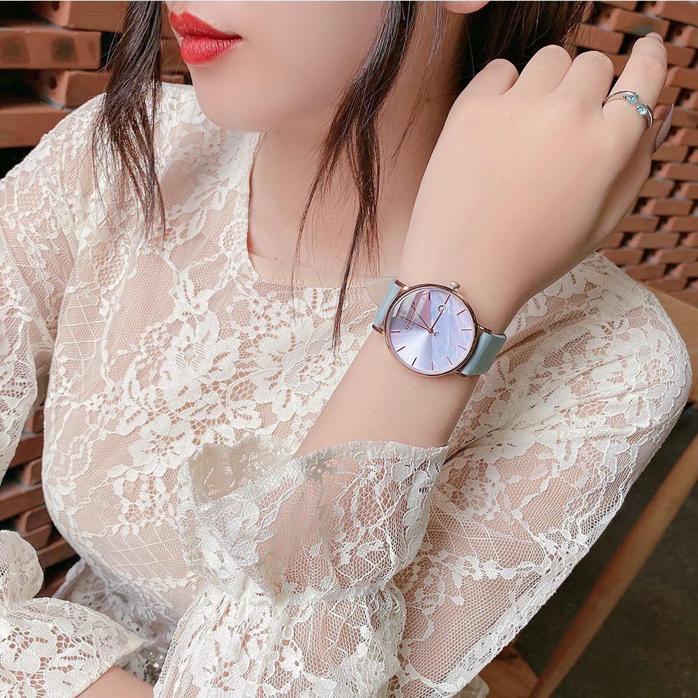 Đồng Hồ Nữ JA-1312C Julius Hàn Quốc Dây Da (Hồng)