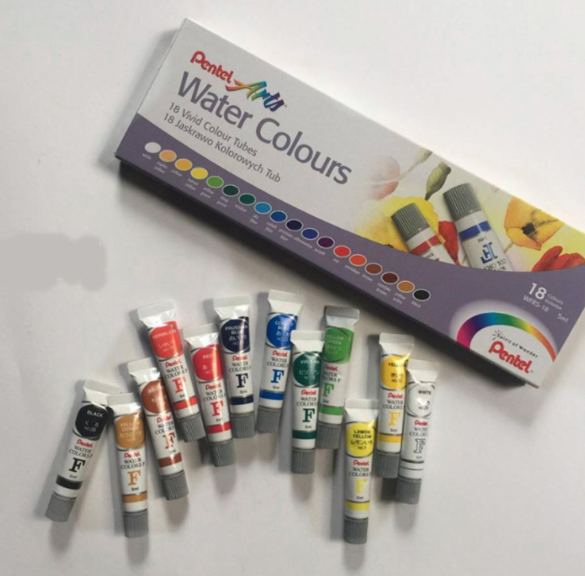 Màu Nước Pentel 18 Tuyp (5ml)