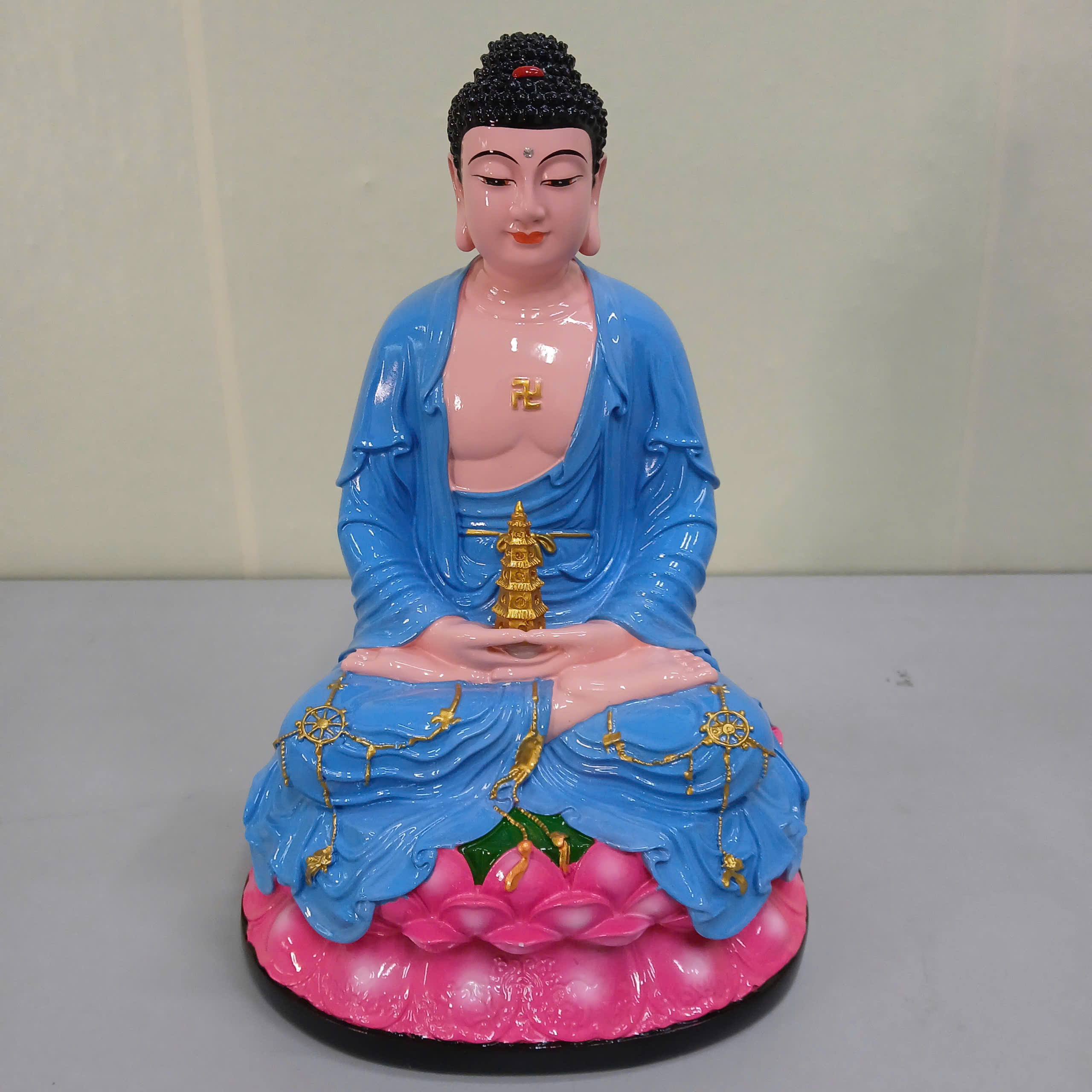Tượng Phật Dược Sư màu Xanh 30cm
