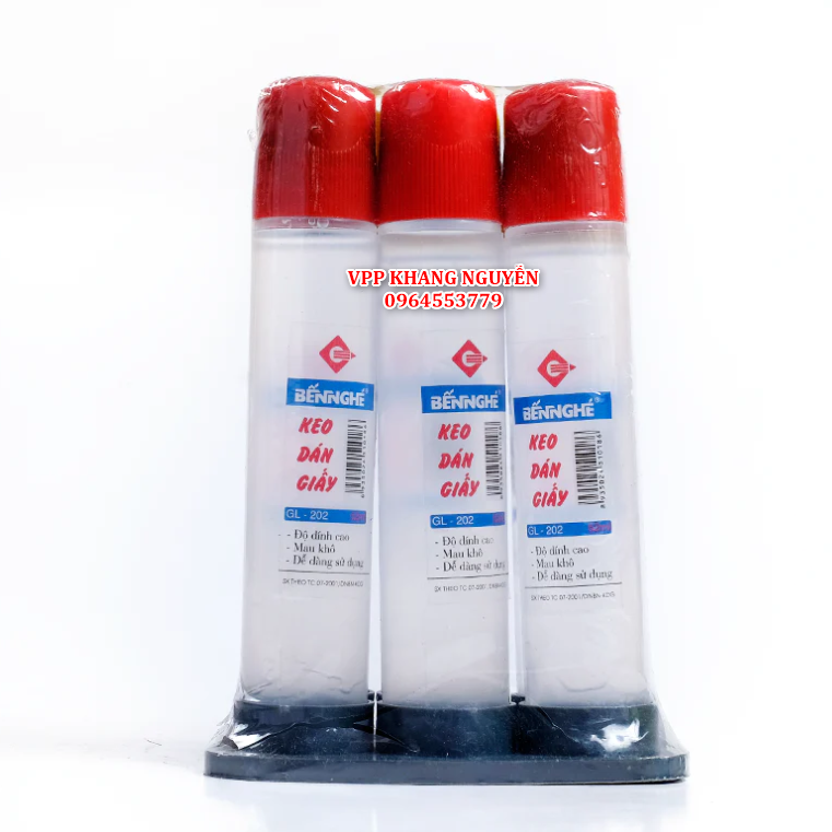 Keo Dán Giấy Bến Nghé Chai Lớn 52gram - Lốc 6 Chai