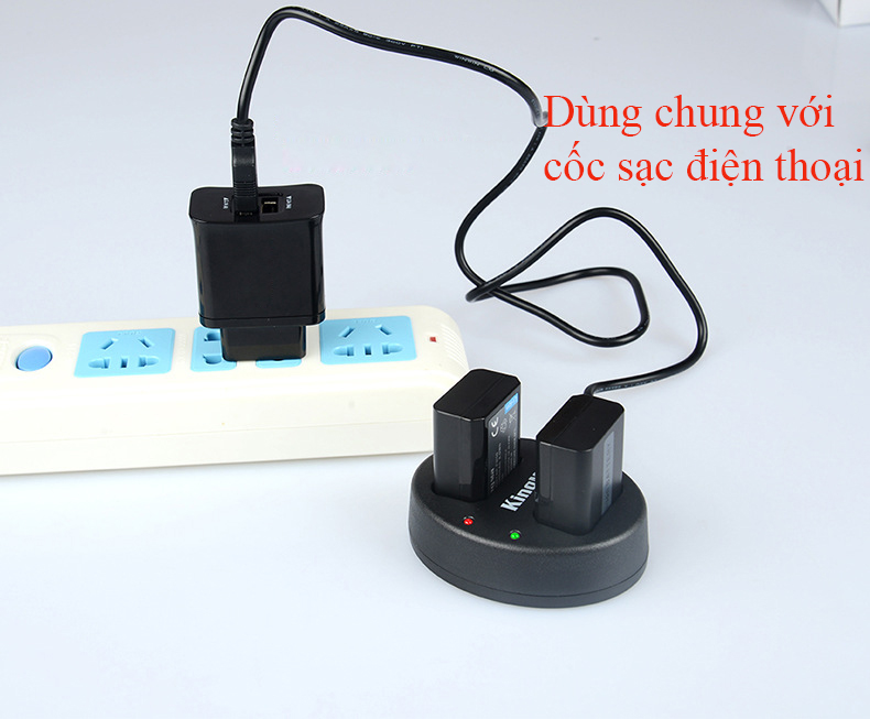 [HCM]Sạc đôi KM-FW50 cho pin NP-FW50 máy ảnh