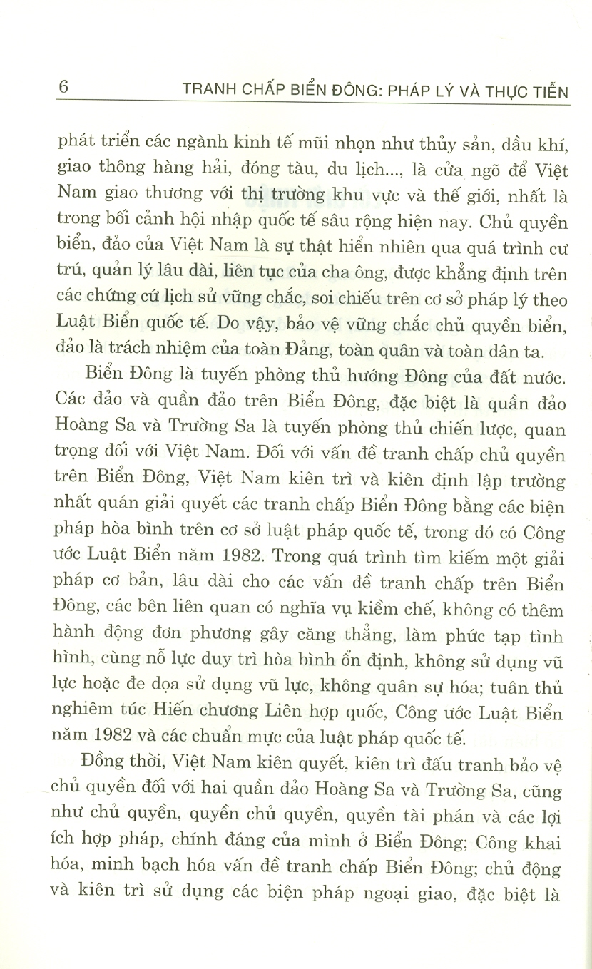 Tranh Chấp Biển Đông - Pháp Lý Và Thực Tiễn