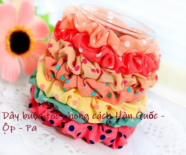 [HCM]COMBO 5 DÂY CỘT TÓC SCRUNCHIES - NHIỀU MÀU