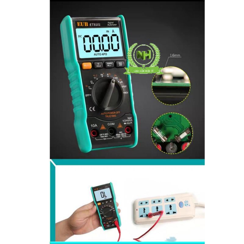 Đồng Hồ Điện Tử Vạn Năng EUB ET8101 Cao Cấp ( Kèm Pin + Dây Đo )