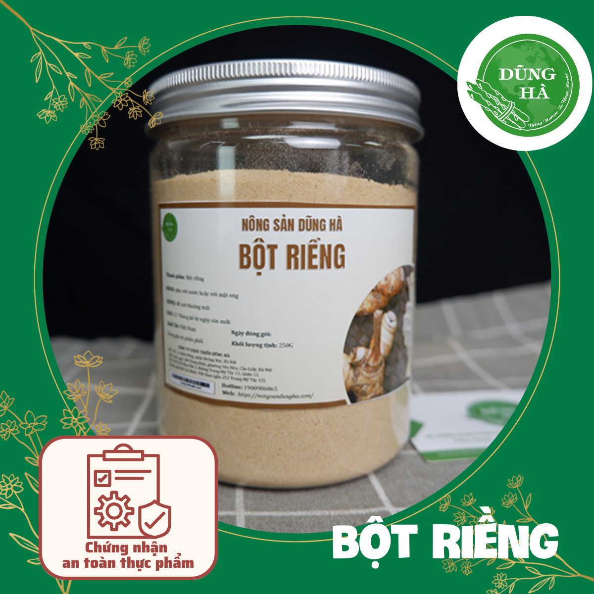 Bột giềng nguyên chất 100%
