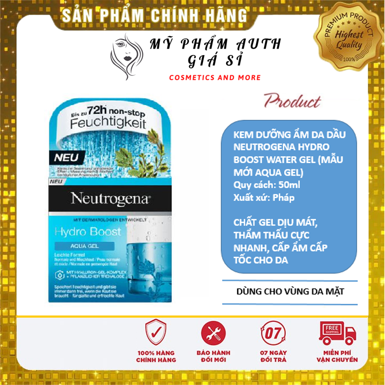 [CHÍNH HÃNG GIÁ SỈ] Kem dưỡng ẩm NEUTROGENA HYDRO BOOST AQUA GEL (WATER GEL) Pháp