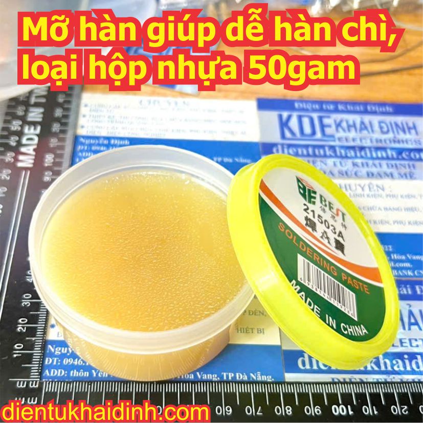 Mỡ hàn mỡ keo hỗ trợ hàn mạch nhanh ăn chì hộp nhựa 80g 150g kde2445