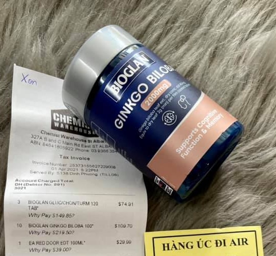 Bổ não Bioglan Ginkgo Biloba 2000mg