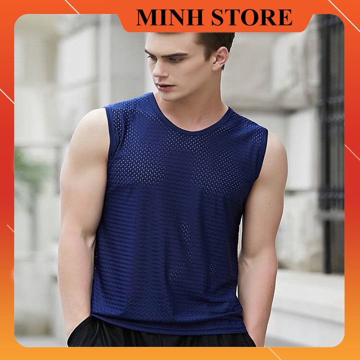 ÁO BA LỖ NAM Thể Thao Nam Mùa Hè , Áo Ba Lỗ mặc nhà, tập gym, chơi thể thao Co dãn siêu mát lạnh A3L01 - MINHSTORE