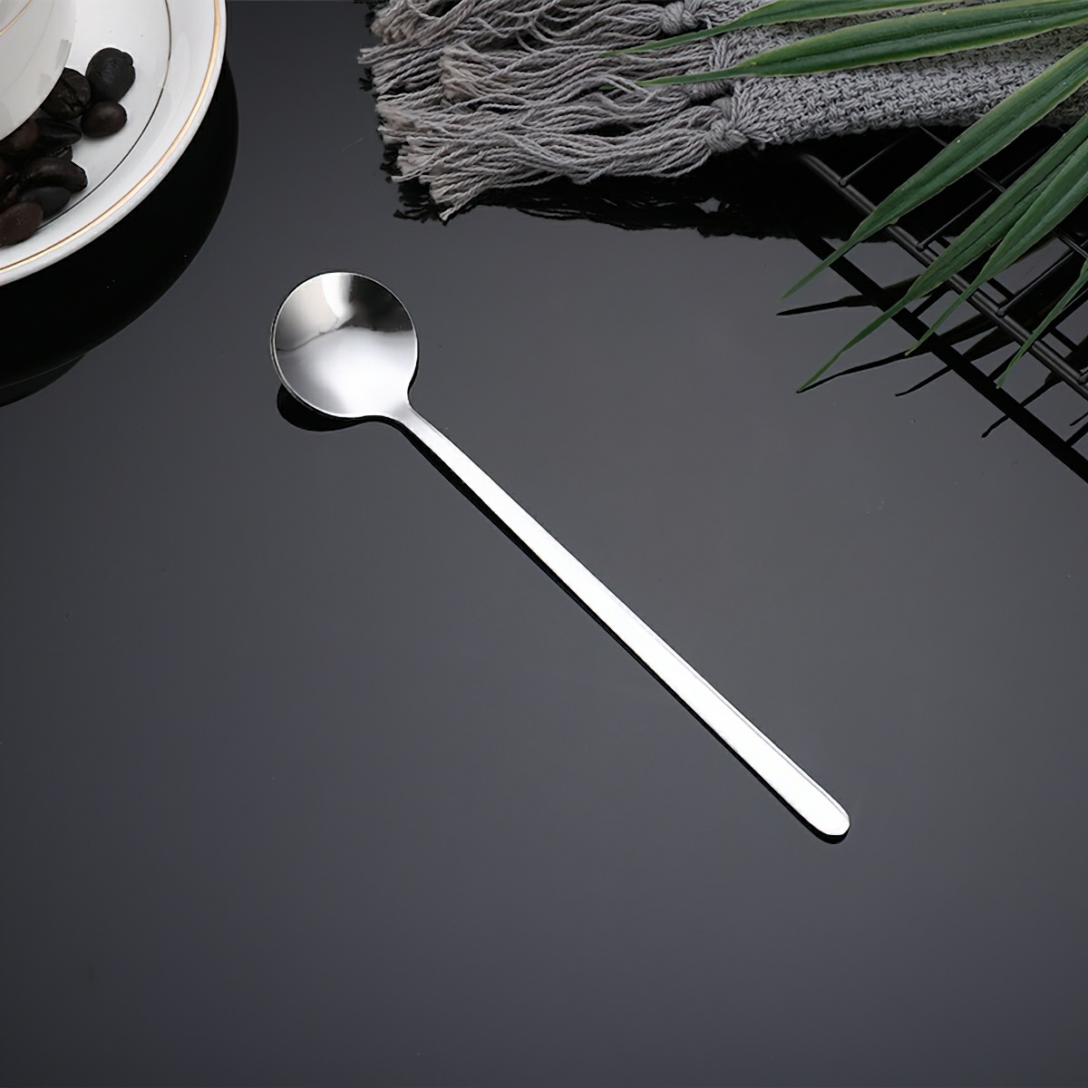Luxury gold-plated stainless steel coffee spoon Cute tea/coffee spoon with handle 13 - 15 - 17cm long