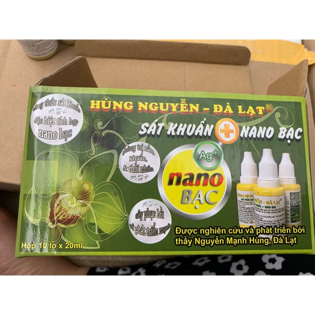 1 Lọ Chế Phẩm Sát Khuẩn + Nano Bạc (Hùng Nguyễn Đà Lạt)