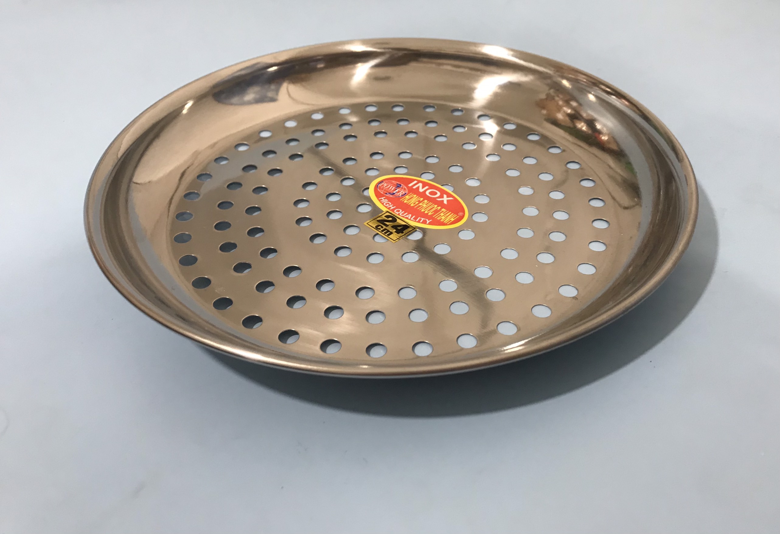 Dĩa hấp inox size 22cm, 24cm dùng để hấp, chưng các món ăn