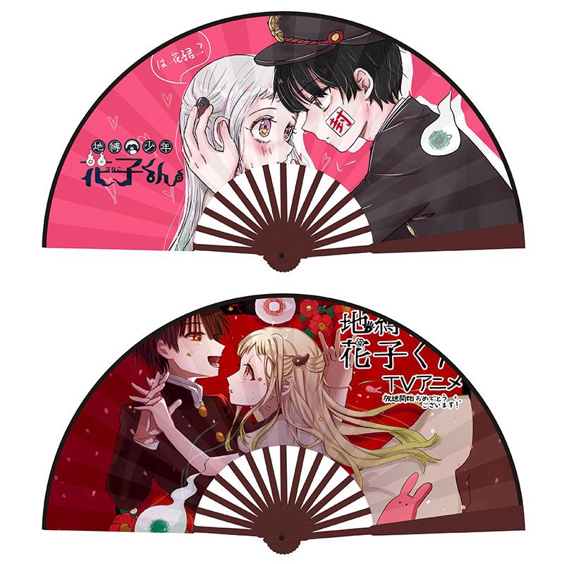 Quạt Jibaku Shounen Hanako-kun Ác Quỷ Trong Nhà Xí nan 31cm cầm tay in hình anime chibi