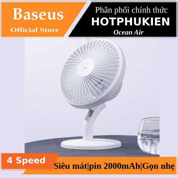Quạt mini để bàn 4 chế độ làm mát hiệu Baseus Benks Ocean Air (nhiều chế độ làm mát, pin lên đến 4 giờ, siêu gọn nhẹ)(Bào hành 3 tháng 1 đổi 1) - Phân phối bởi Hotphukien