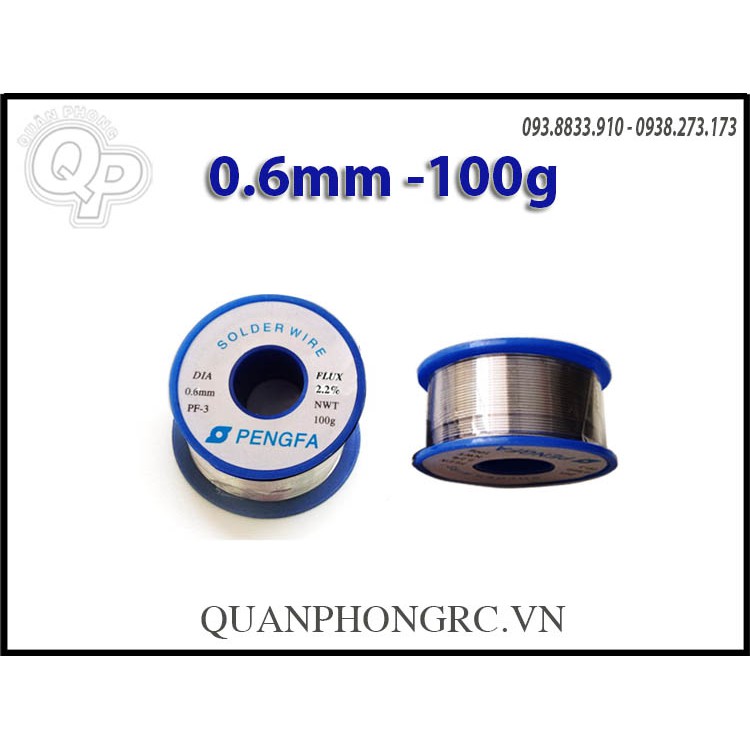 Thiếc hàn pengfa 0.8mm / 0.6mm 100g