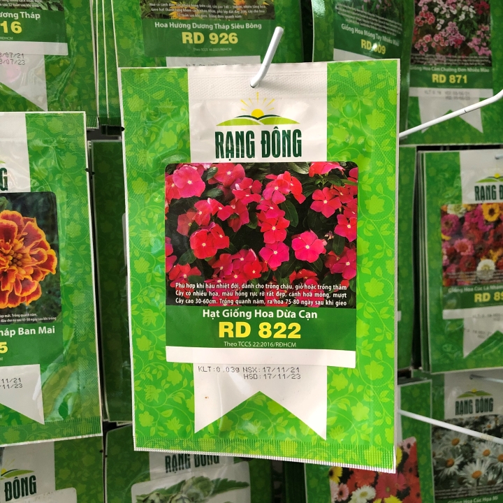 Hạt Giống Hoa dừa cạn hồng RD 822 (0.03g)