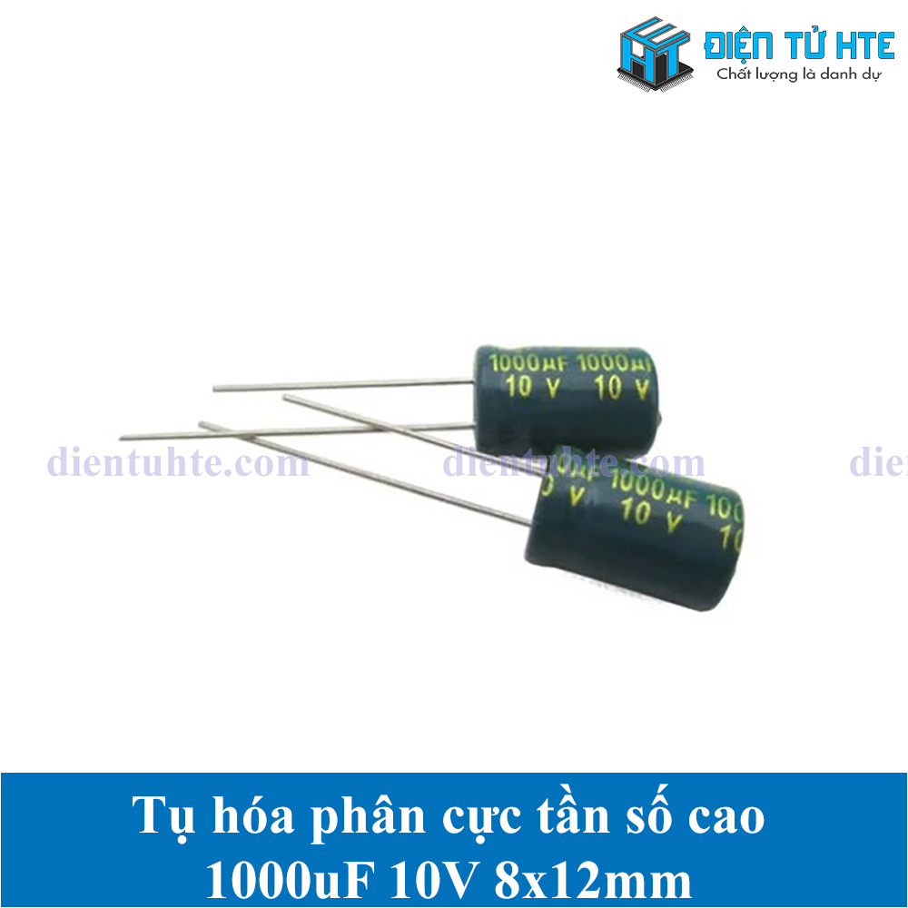 Combo 10 Tụ hóa tần số cao 1000uF 10V 8x12mm