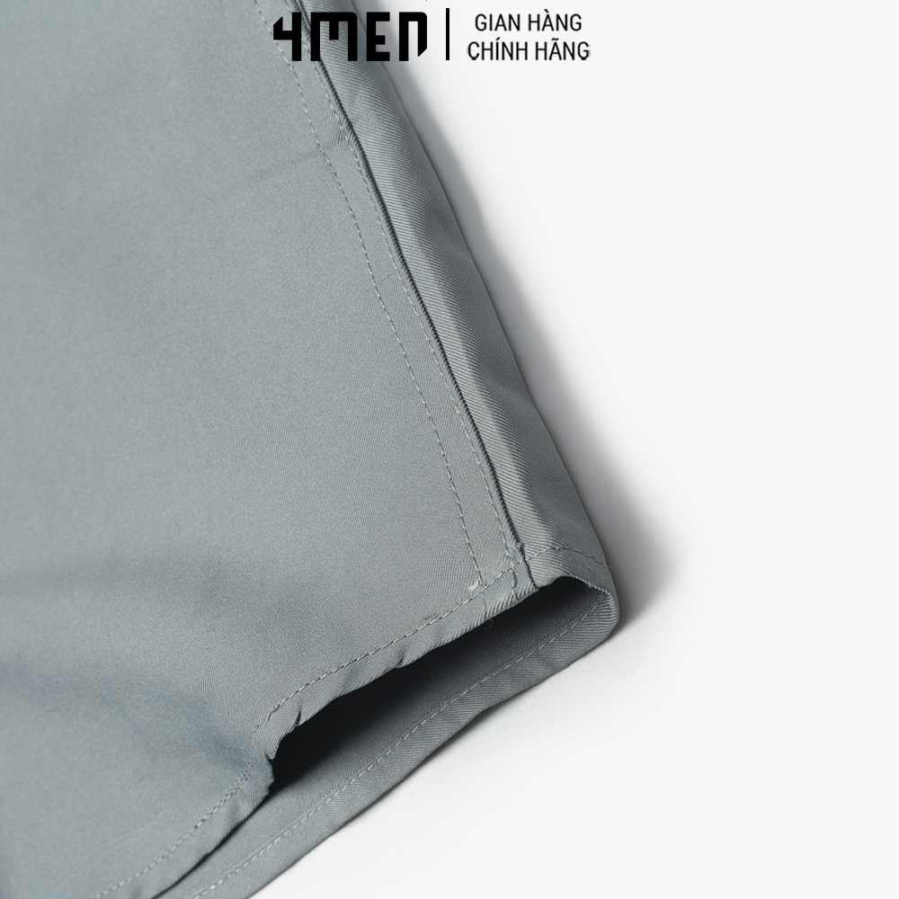 [Flash Sale - Brand Day 06.10] Áo Sơ Mi Nam Dài Tay Đẹp 4MEN SM088 vải lụa chéo hạn chế nhăn, mềm mịn, form regular trơn màu thanh lịch, hiện đại