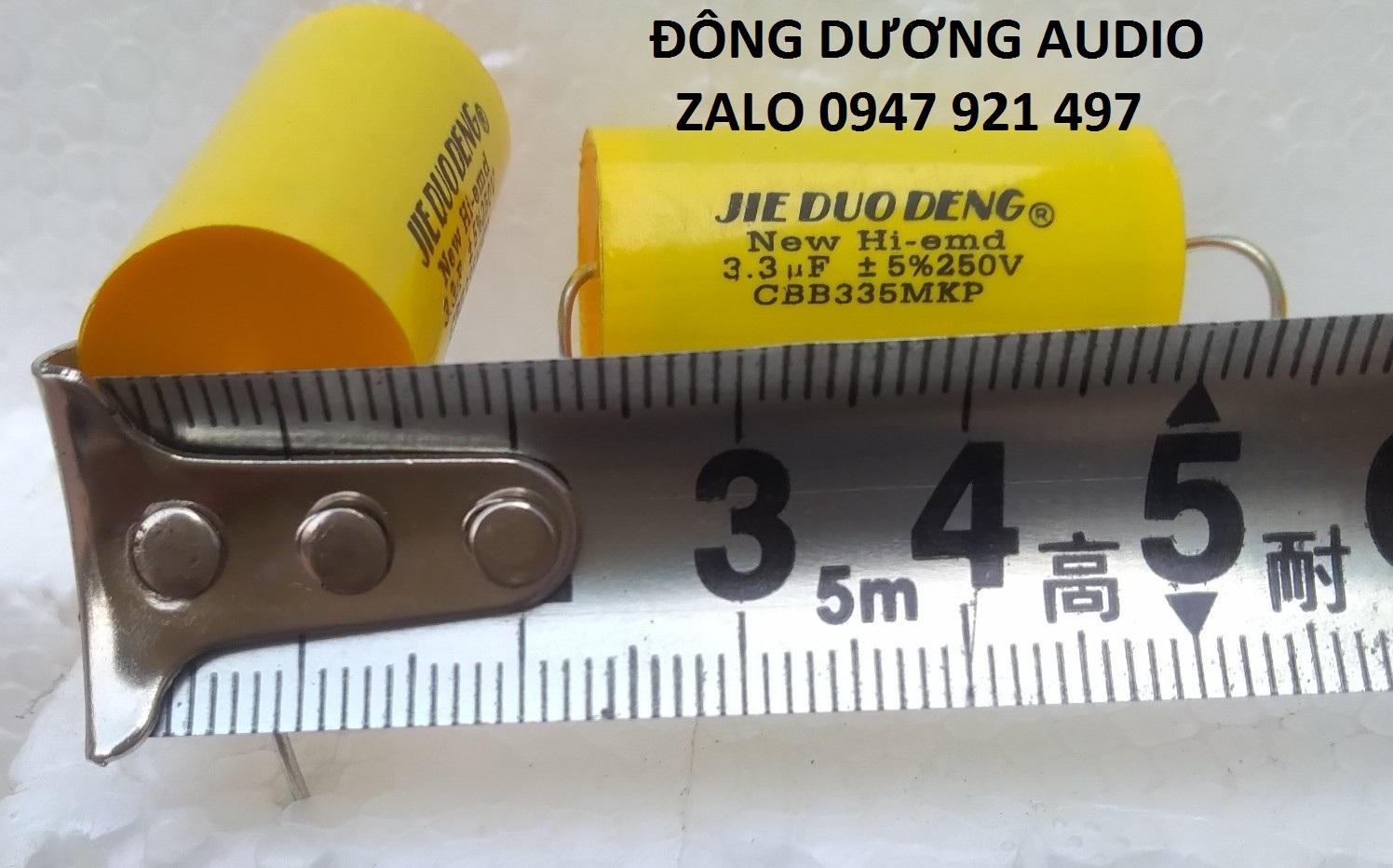 2 CON TỤ PHÂN TẦN 3.3MF 250V VÀNG TRÒN - TỤ LOA TREBLE