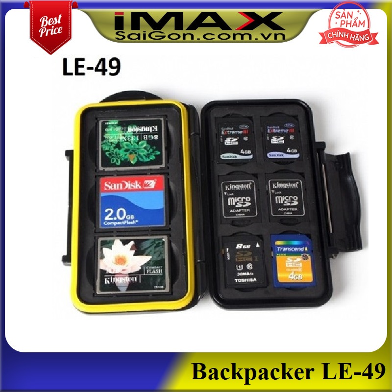 Hộp đựng thẻ nhớ backpacker le-49 đựng 3cf 6sd