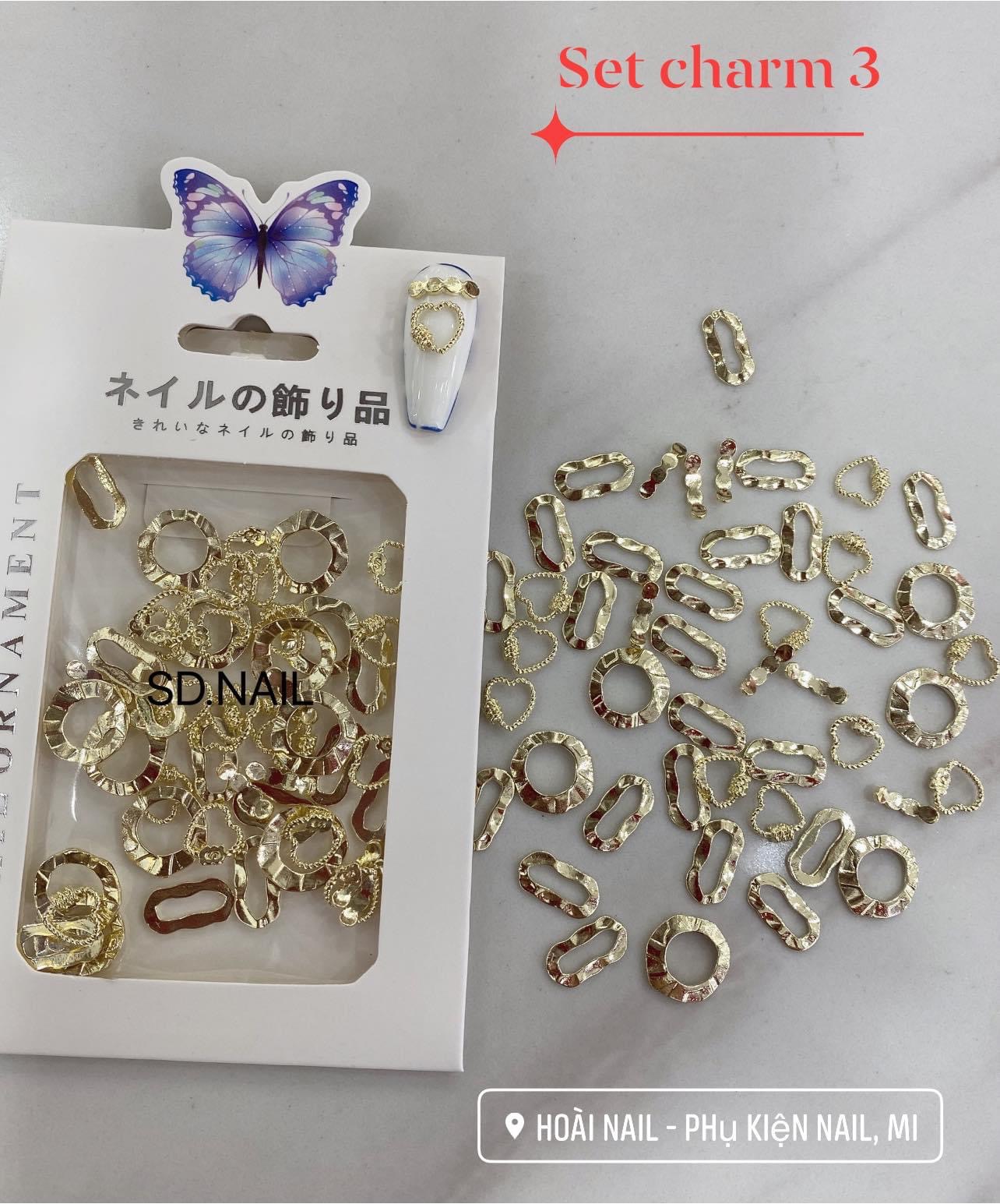 Set charm gấu mix