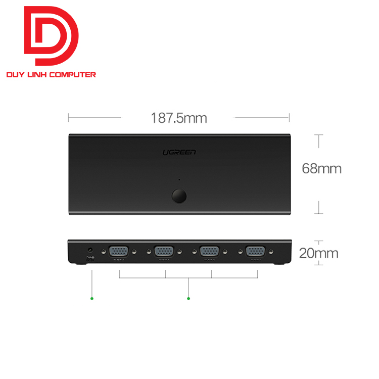 Bộ chia VGA 1 vào 4 ra Ugreen 50292