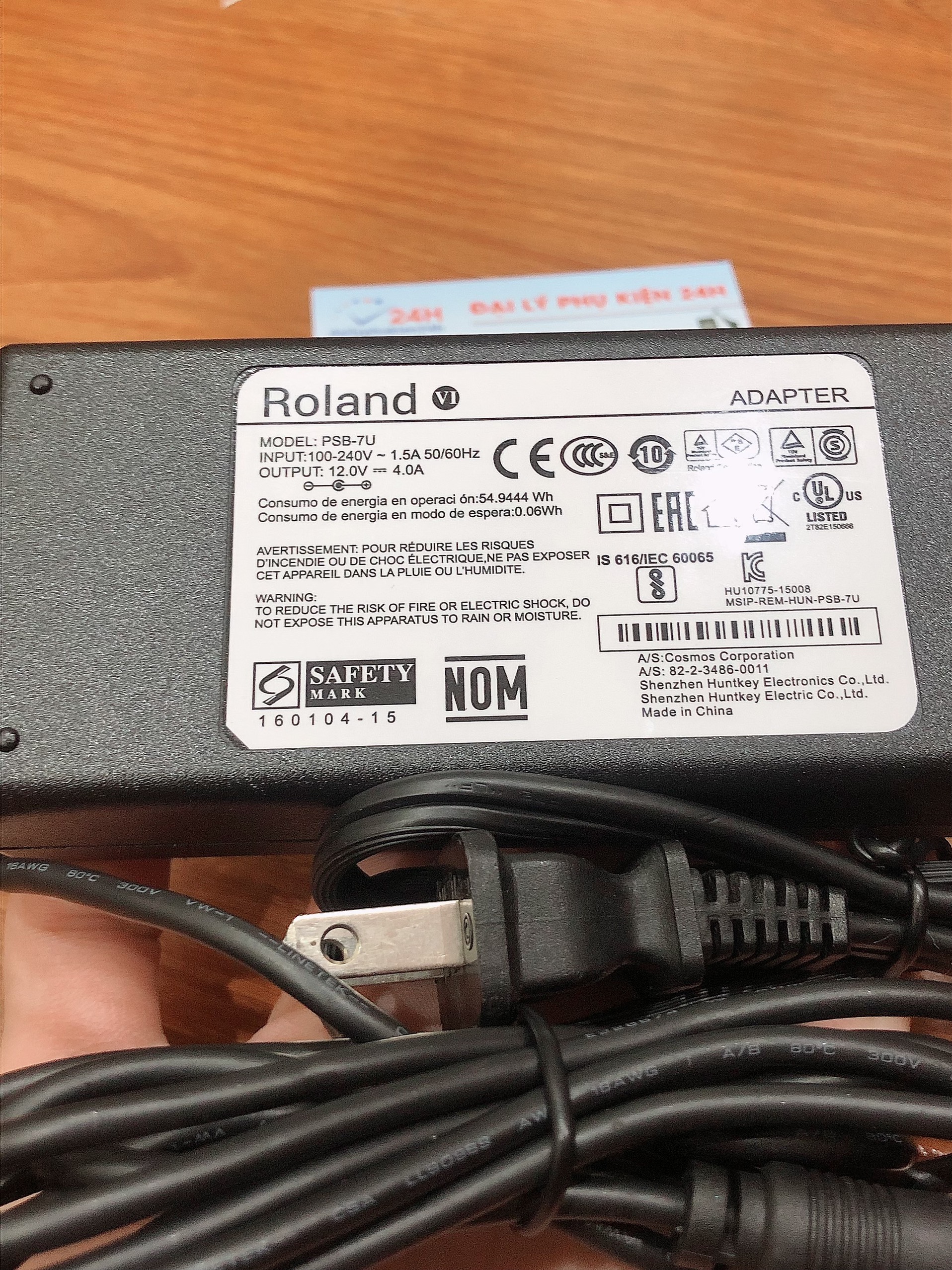 NGUỒN-ADAPTER ROLAND PSB-7U (bảo hành 12 tháng)