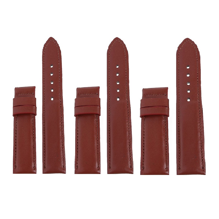 Dây đồng hồ da bò size 22, 24, 26 màu nâu đỏ HK8132