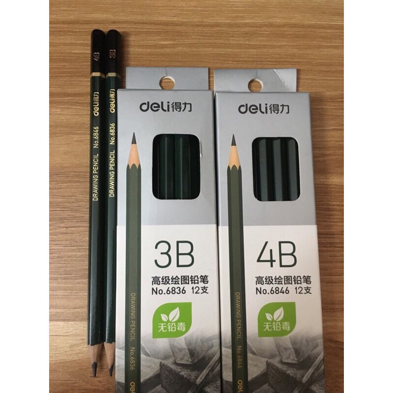 Combo 3 cây bút chì 4b deli 6846