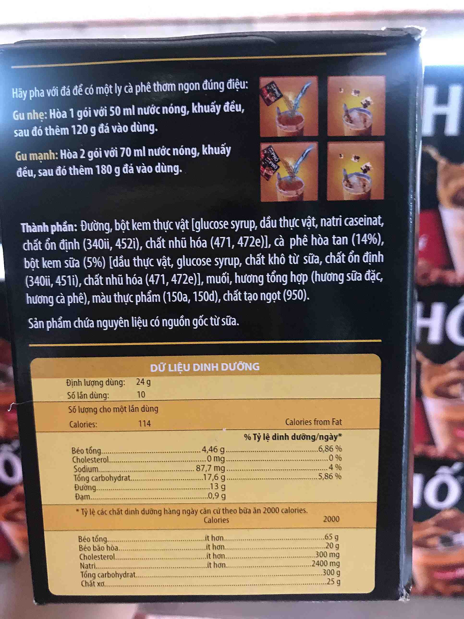 Cà Phê Sữa PHỐ 10 gói x 24g