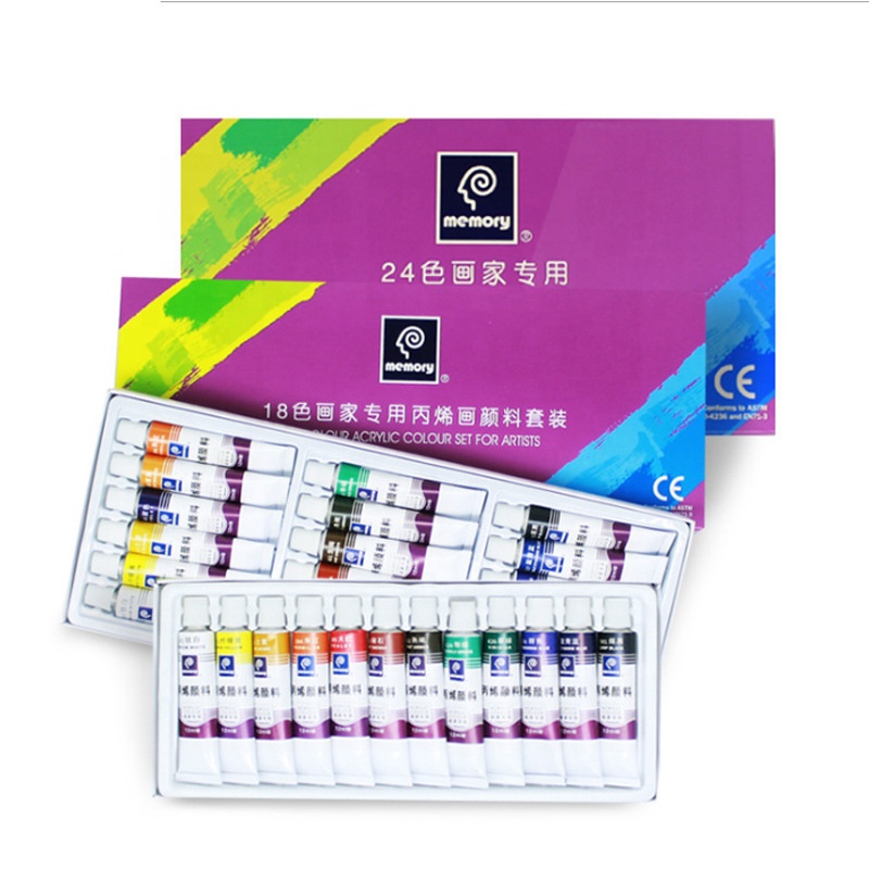 Bộ 12/18 màu Acrylic Memory dạng tuýp