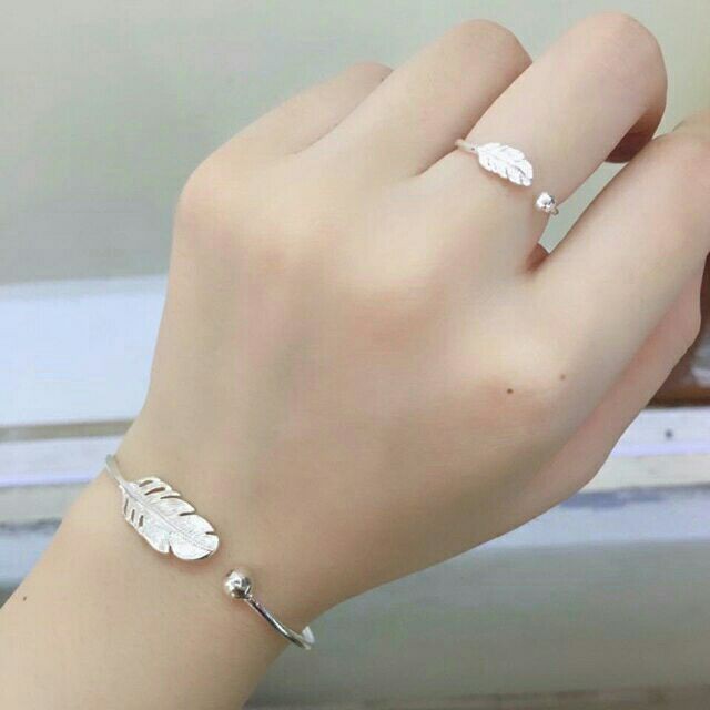 Nhẫn bạc nữ PANMILA - Nhẫn lông vũ (TS-NN-A4)