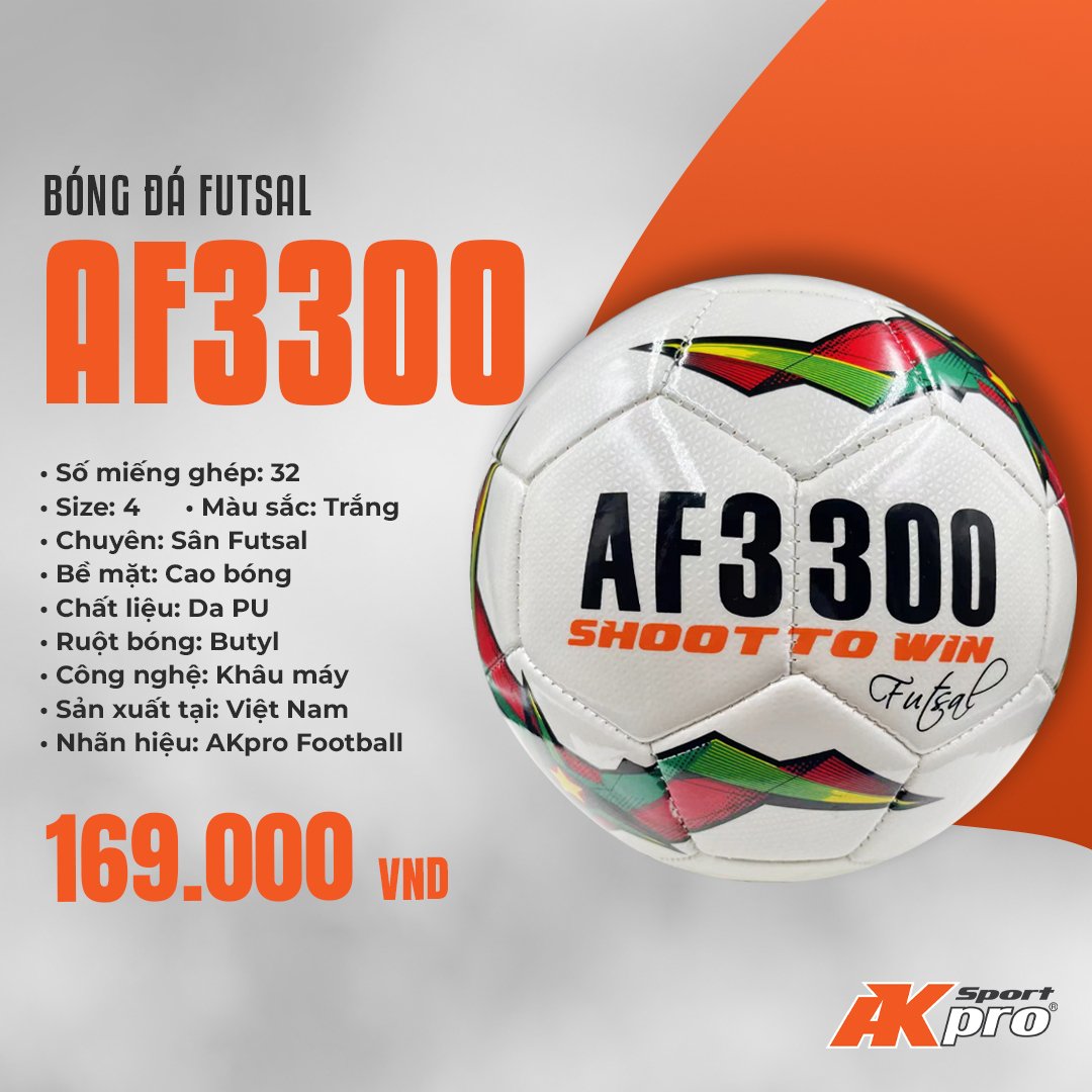 Bóng đá futsal akpro af3300 và af3300-y