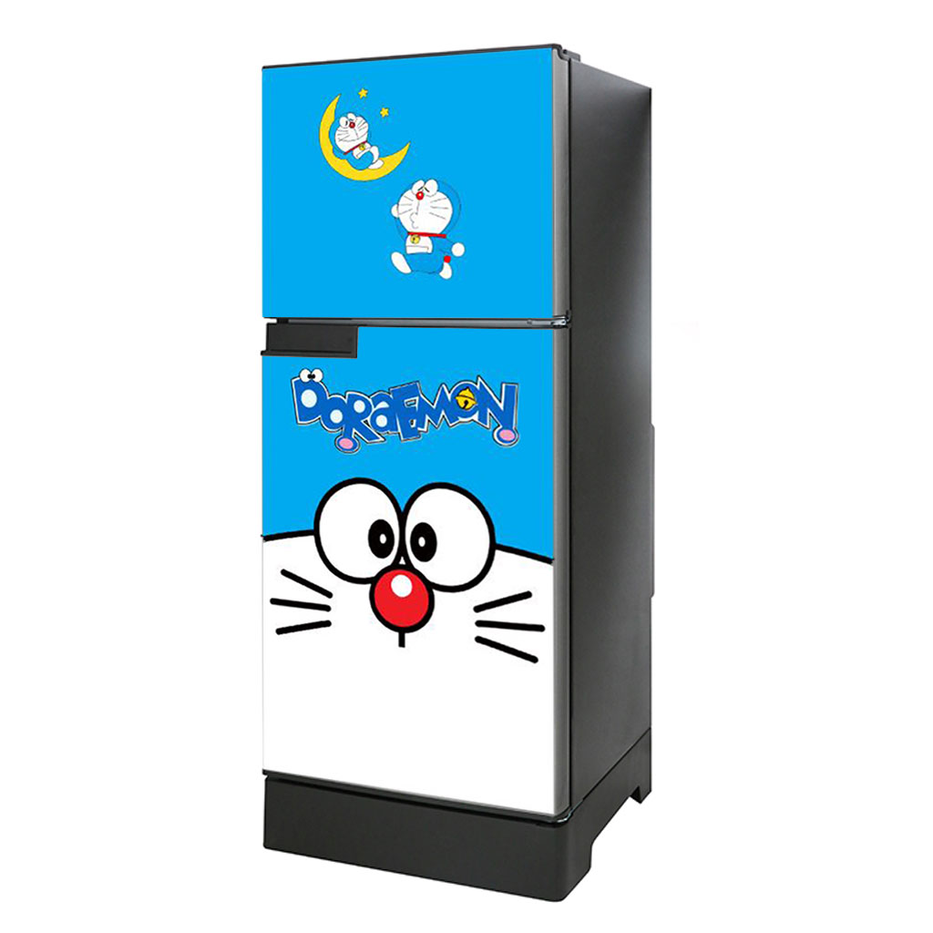 Decal dán trang trí tủ lạnh mẫu Doraemon