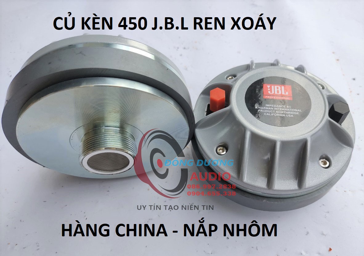 Củ kèn 450 jbl nắp nhôm xám ren xoáy - loa treble 450 - củ kèn sân khấu - giá 02 trép