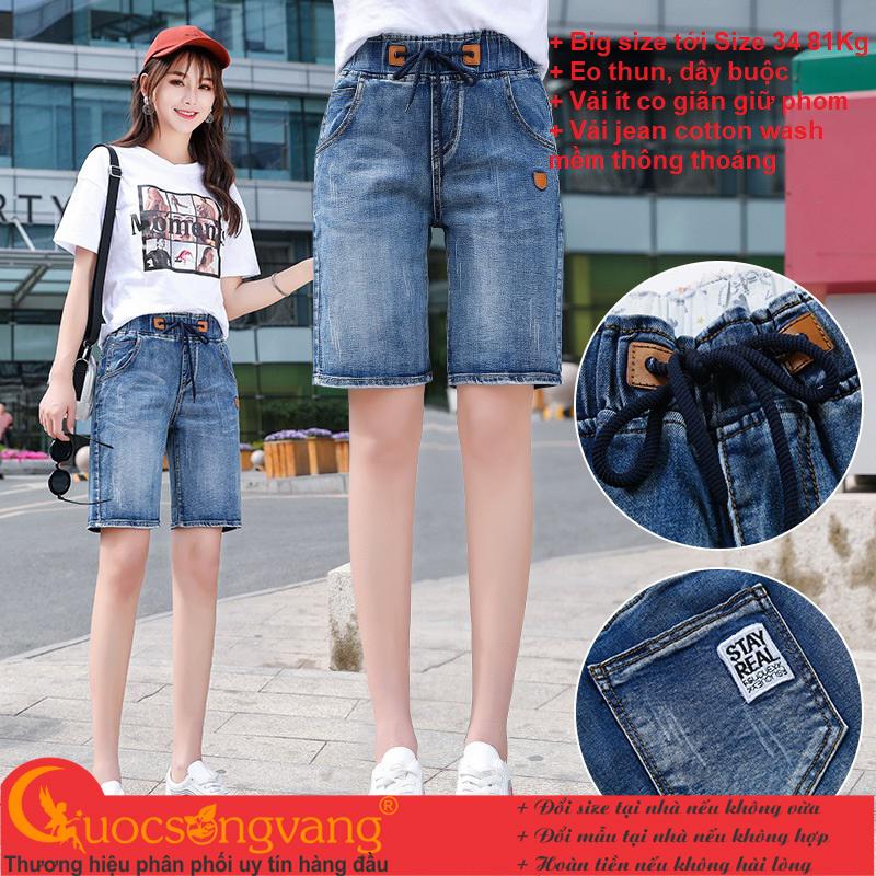 Quần jean lửng nữ đẹp quần lửng nữ lưng cao GLQ129 Cuocsongvang